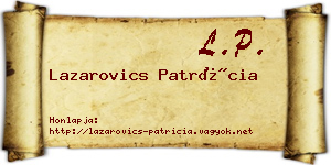Lazarovics Patrícia névjegykártya